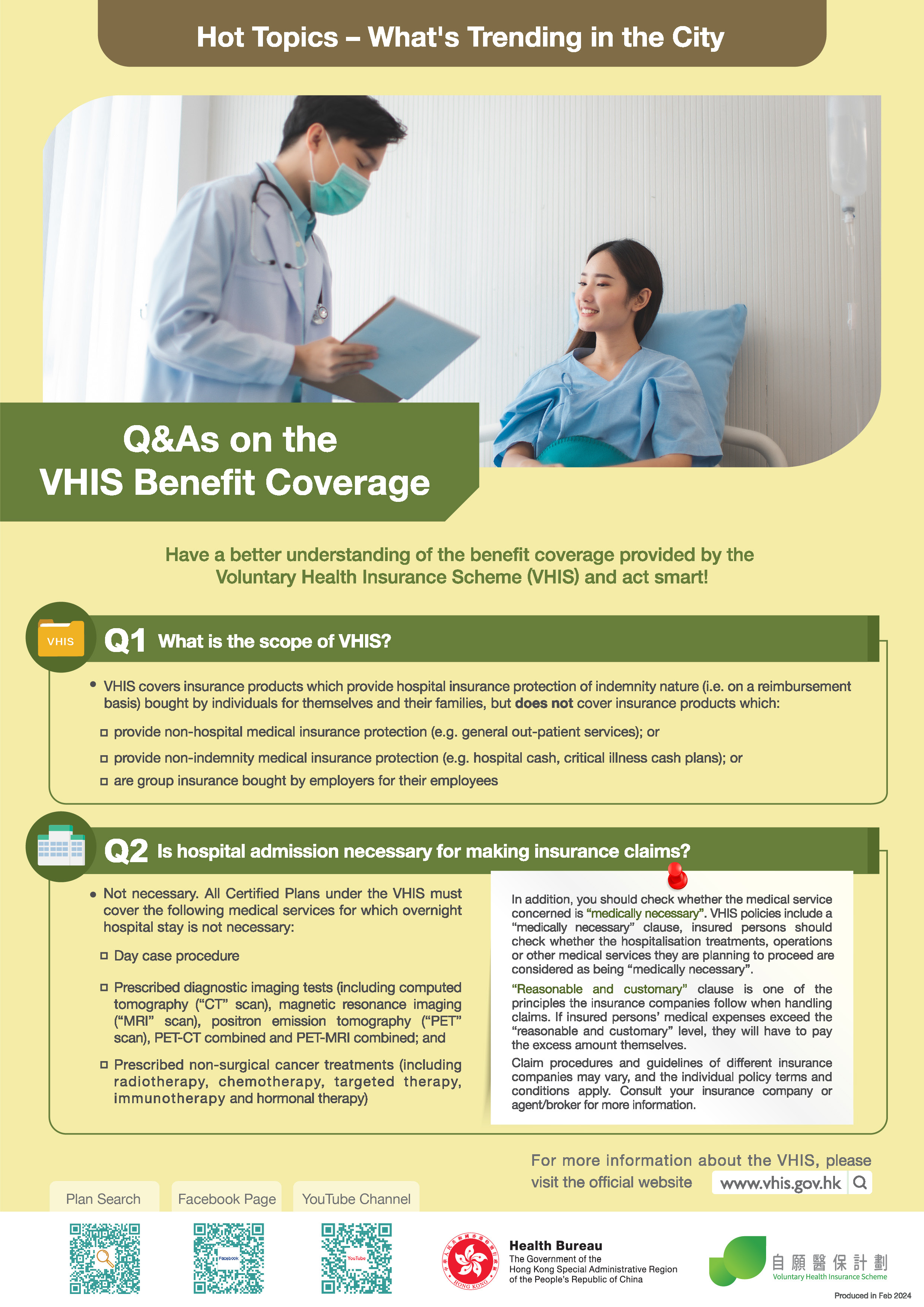Q&As on the VHIS Benefit Coverage